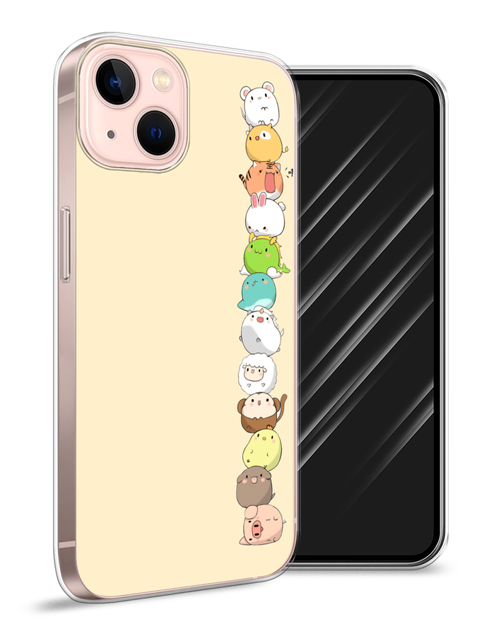 

Чехол Awog на Apple iPhone 13 / Айфон 13 "Питомцы Чиби", Разноцветный, 14250-2