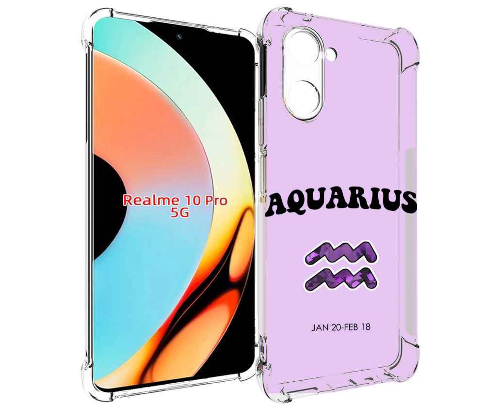 

Чехол бампер MyPads знак зодиака водолеи 4 для Realme 10 Pro пр..., Прозрачный, Tocco