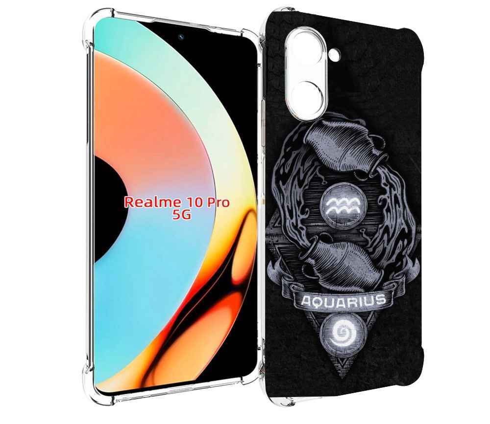 

Чехол бампер MyPads знак зодиака водолеи 6 для Realme 10 Pro пр..., Прозрачный, Tocco