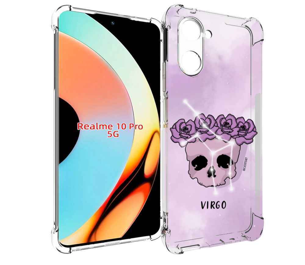 

Чехол бампер MyPads знак зодиака дева 2 для Realme 10 Pro против..., Прозрачный, Tocco