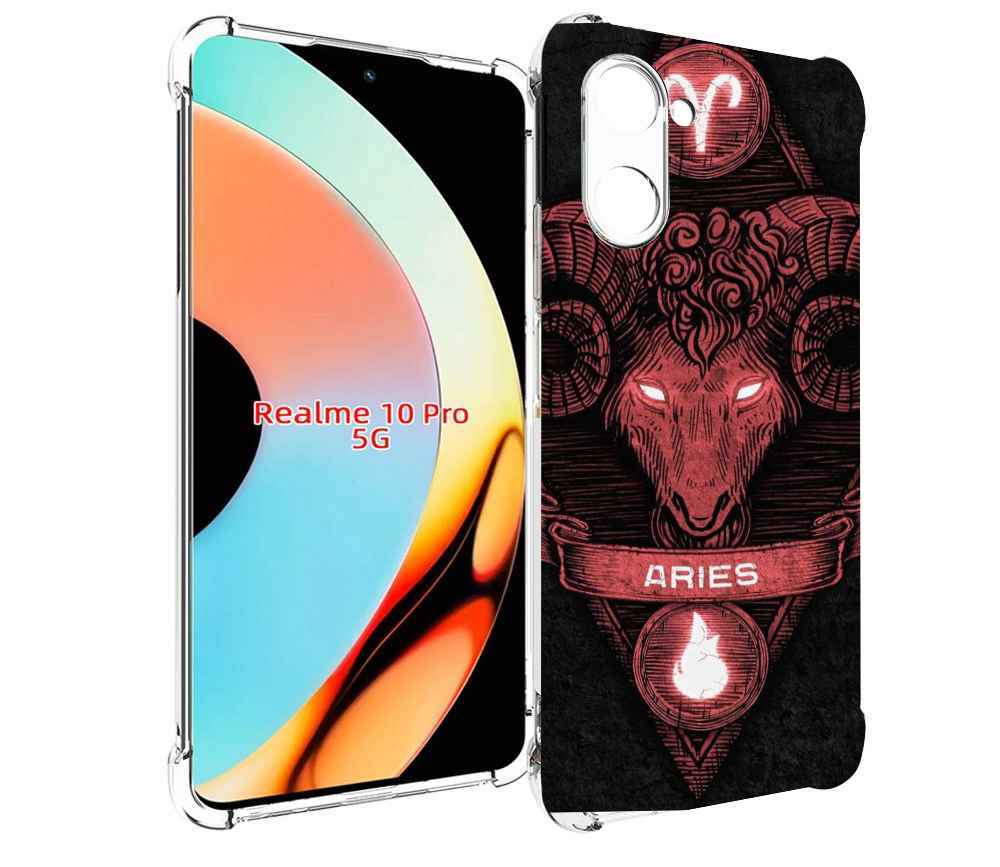 

Чехол бампер MyPads знак зодиака овен 6 для Realme 10 Pro против..., Прозрачный, Tocco