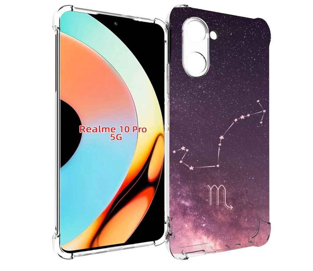 

Чехол бампер MyPads знак зодиака скорпион 4 для Realme 10 Pro пр..., Прозрачный, Tocco