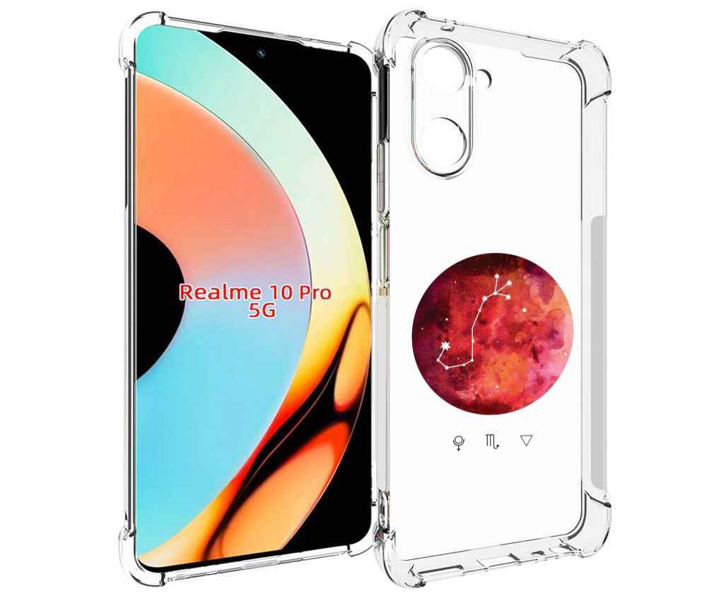 

Чехол бампер MyPads знак зодиака скорпион 6 для Realme 10 Pro пр..., Прозрачный, Tocco
