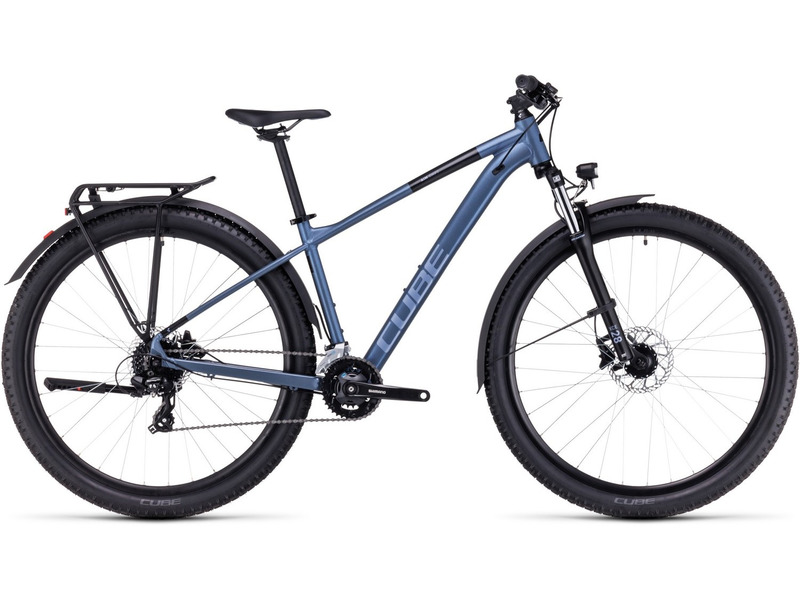 Горный велосипед Cube Aim Allroad 29, год 2023, цвет Черный-Синий, ростовка 18