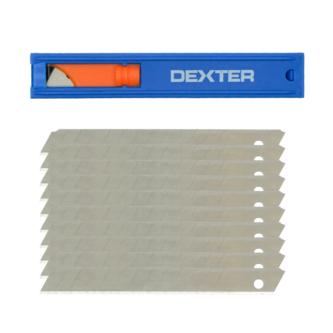 Лезвие универсальное Dexter 9 мм, 10 шт. лезвие трапециевидное dexter 19 мм 10 шт