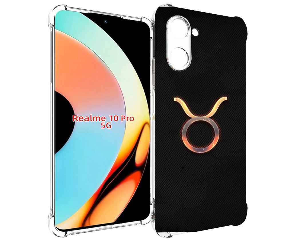 

Чехол бампер MyPads знак зодиака телец 5 для Realme 10 Pro проти..., Прозрачный, Tocco