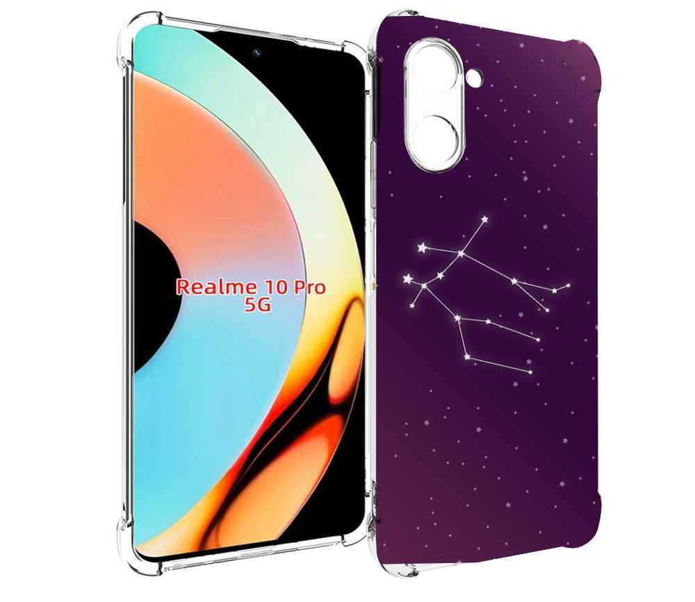 

Чехол бампер MyPads знак-зодиака-близнецы-4 для Realme 10 Pro пр..., Прозрачный, Tocco