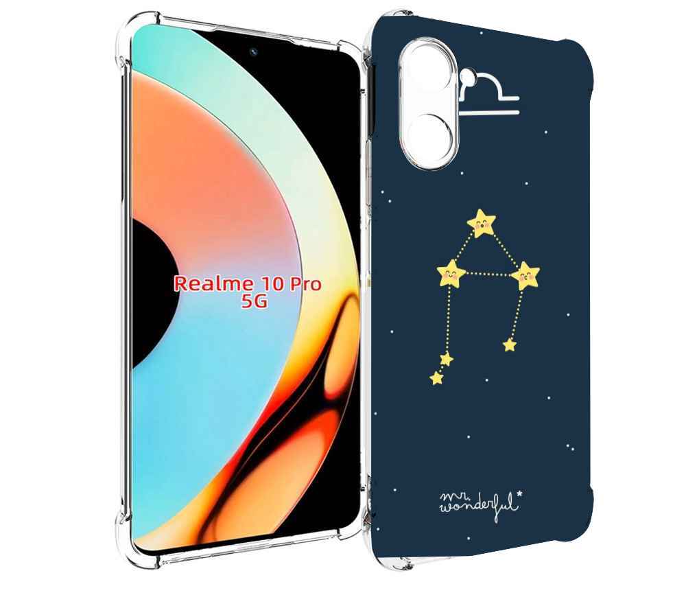 

Чехол бампер MyPads знак-зодиака-весы-1 для Realme 10 Pro против..., Прозрачный, Tocco