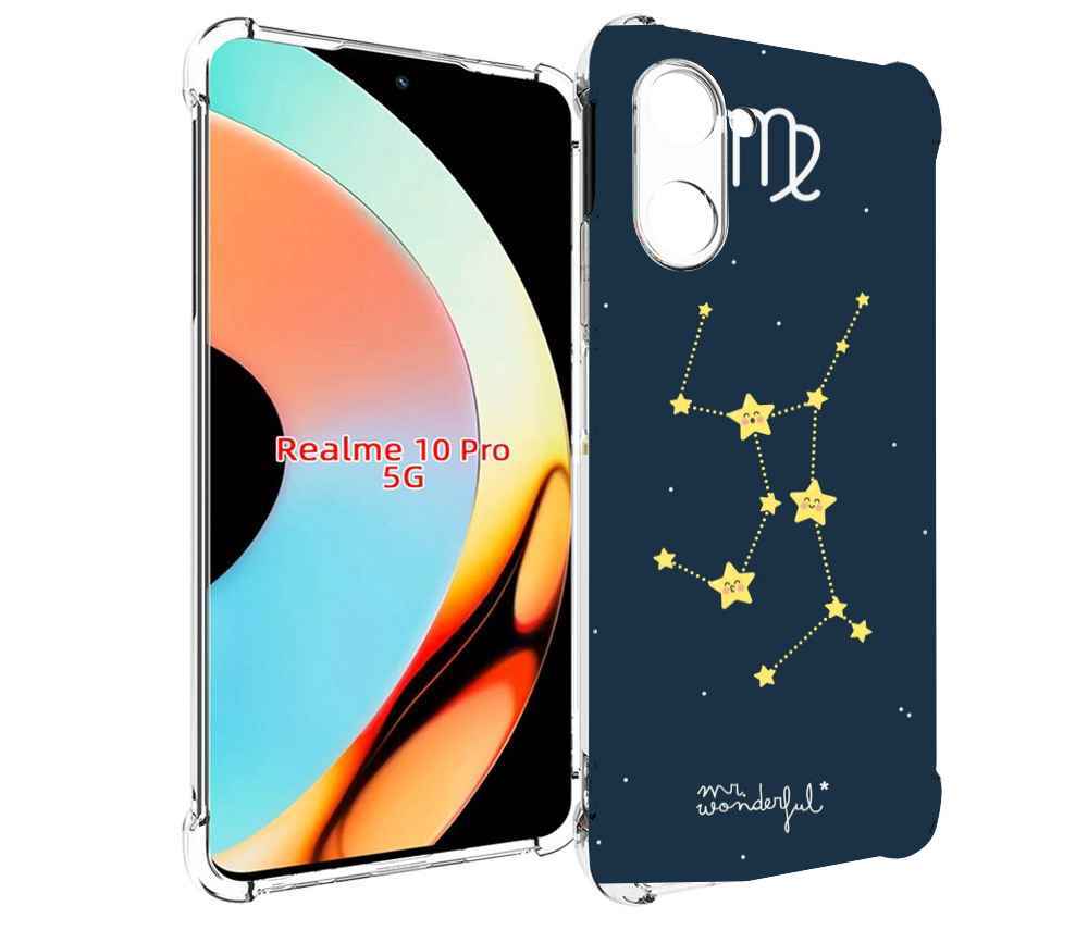 

Чехол бампер MyPads знак-зодиака-дева-3 для Realme 10 Pro против..., Прозрачный, Tocco