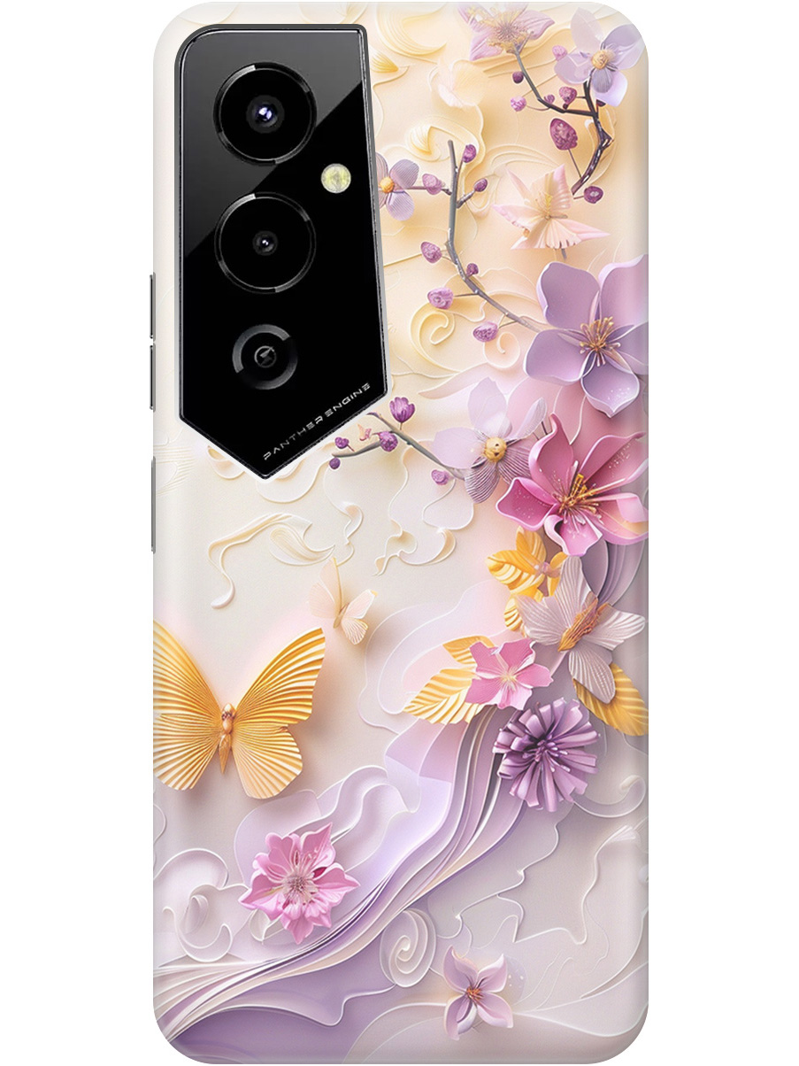 

Силиконовый чехол на Tecno Pova 4 Pro с принтом "Оранжевые бабочки", Прозрачный;белый;оранжевый;фиолетовый, 762091523