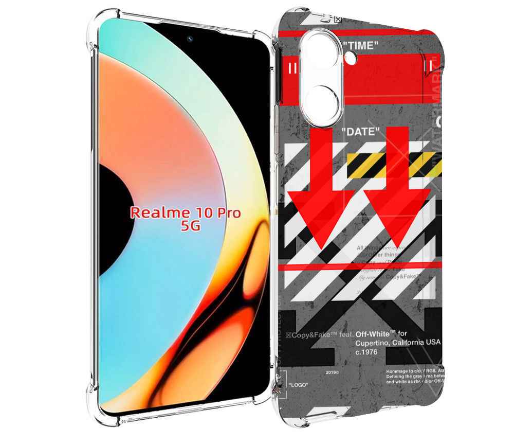 

Чехол бампер MyPads знаки-логотипы для Realme 10 Pro противоударный, Прозрачный, Tocco
