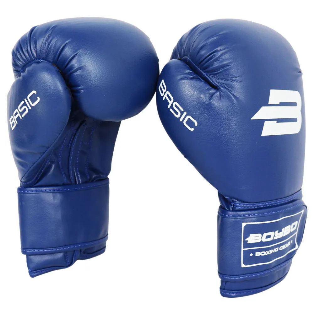 Перчатки боксёрские BoyBo Basic, BBG100 синие (12 OZ)