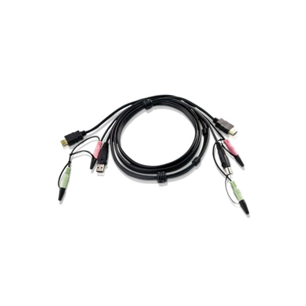 

Aten Custom USB 2.0 HDMI KVM Cable L:1.8m, Черный, Custom USB 2.0 HDMI KVM Cable L:1.8m