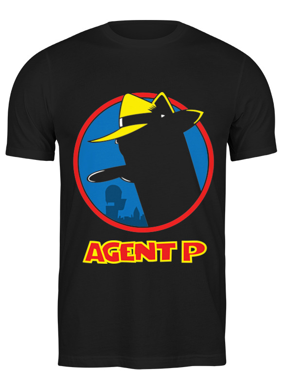 

Футболка мужская Перри утконос 2960270 Printio черная XL, Перри утконос 2960270