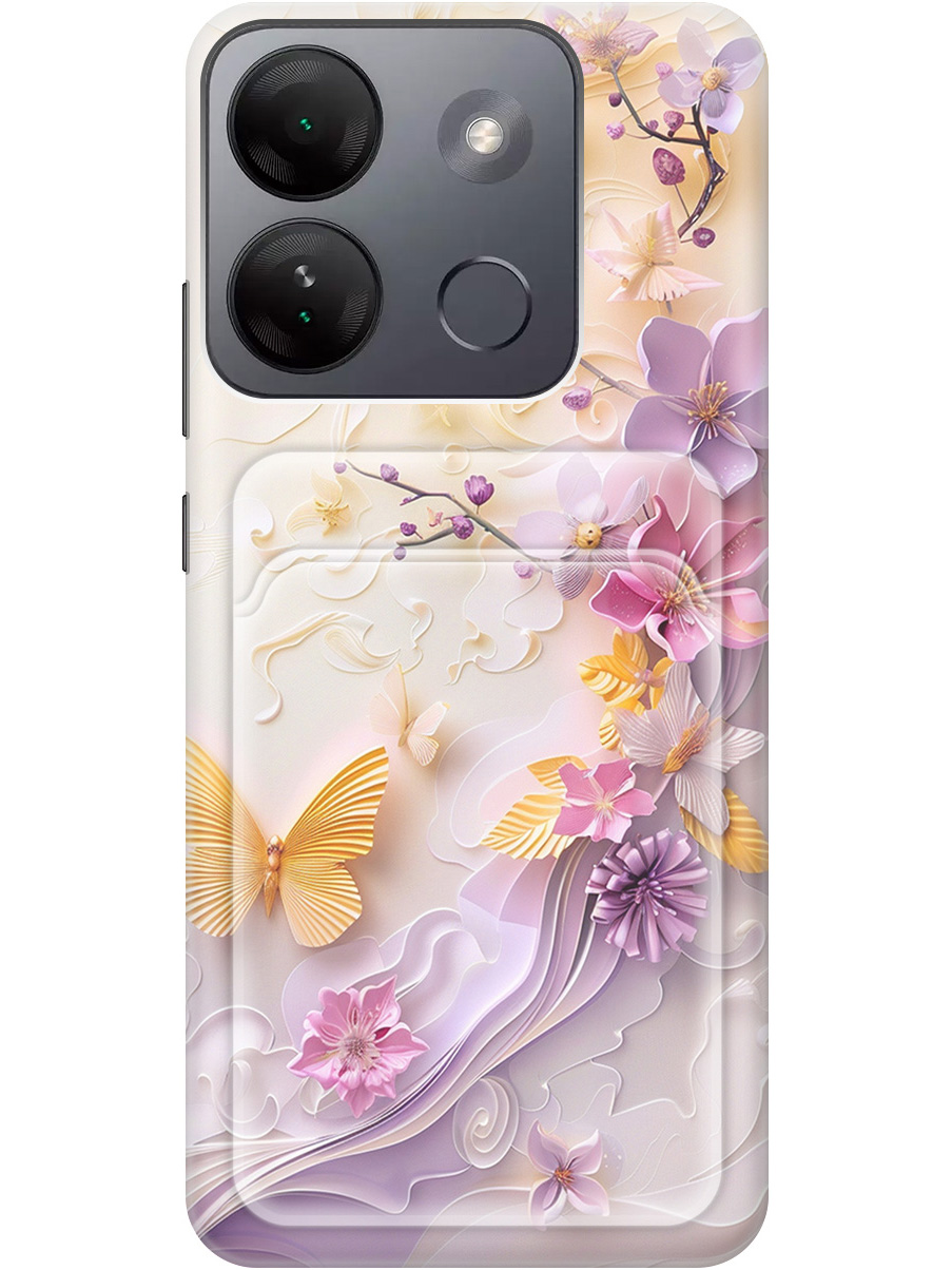 

Силиконовый чехол на Infinix Smart 7 HD с принтом с карманом для карты прозрачный 805239, Белый;фиолетовый;прозрачный;оранжевый, 769392023