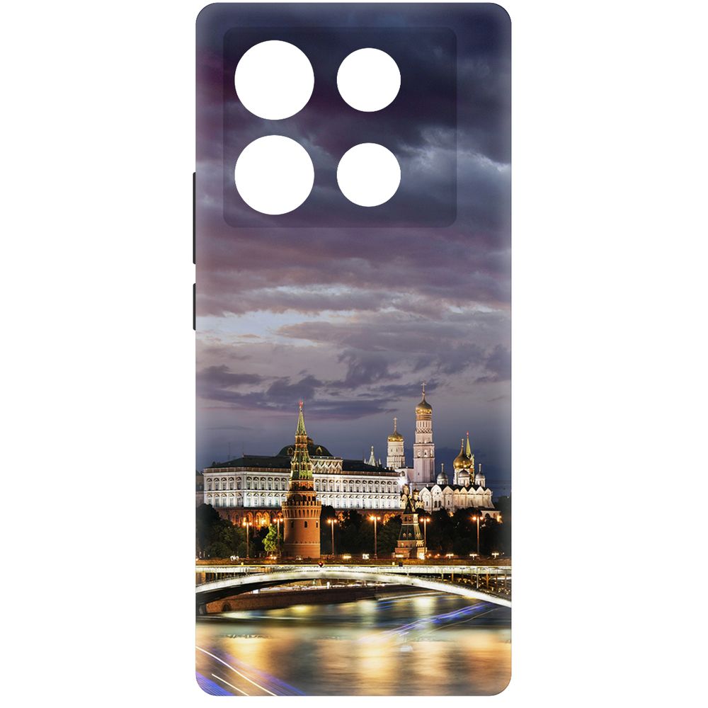 

Чехол-накладка Krutoff Soft Case Россия, Московский Кремль для INFINIX Note 40 черный