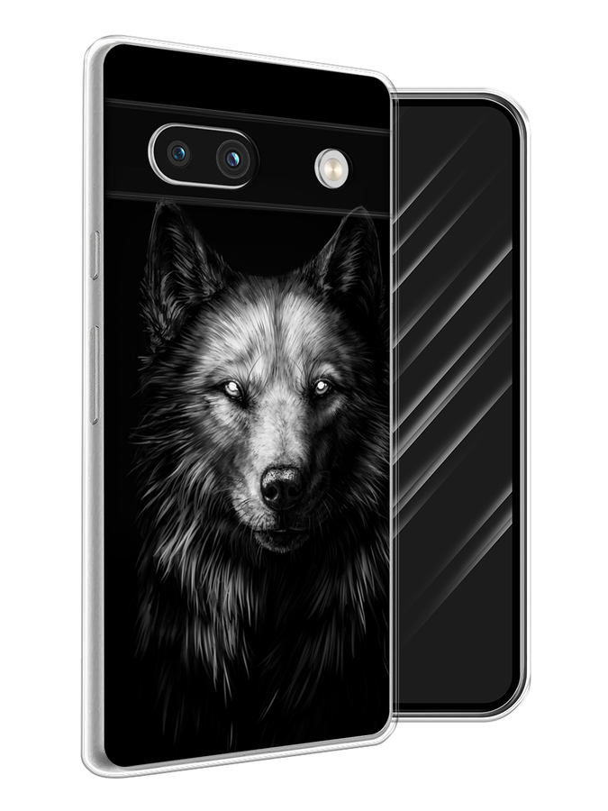 

Чехол Awog на Google Pixel 7A "Волк черно белый", Серый;бежевый;белый, 271450-1