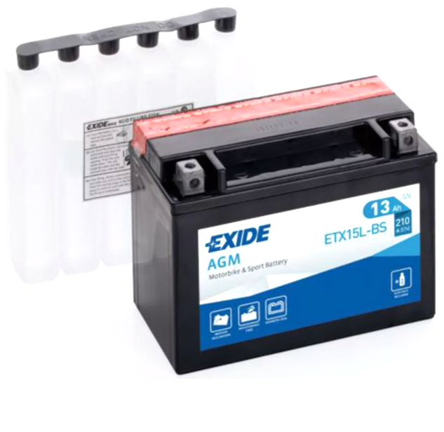 фото Аккумулятор для мототехники exide agm 12 v 13 ah 230 a etn 0 b0 175x90x130mm 4.7kg exide а