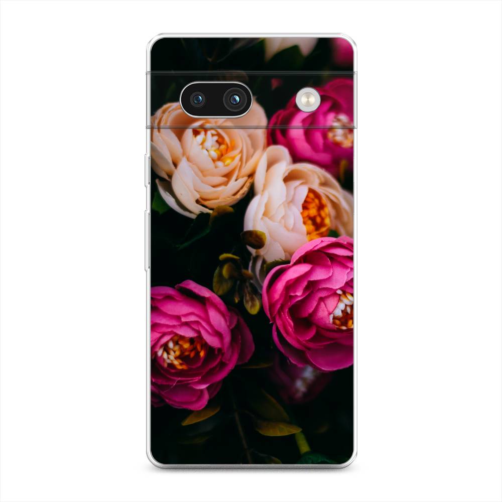 

Чехол Awog на Google Pixel 7A "Розовые пионы на черном", Розовый;черный, 271450-8