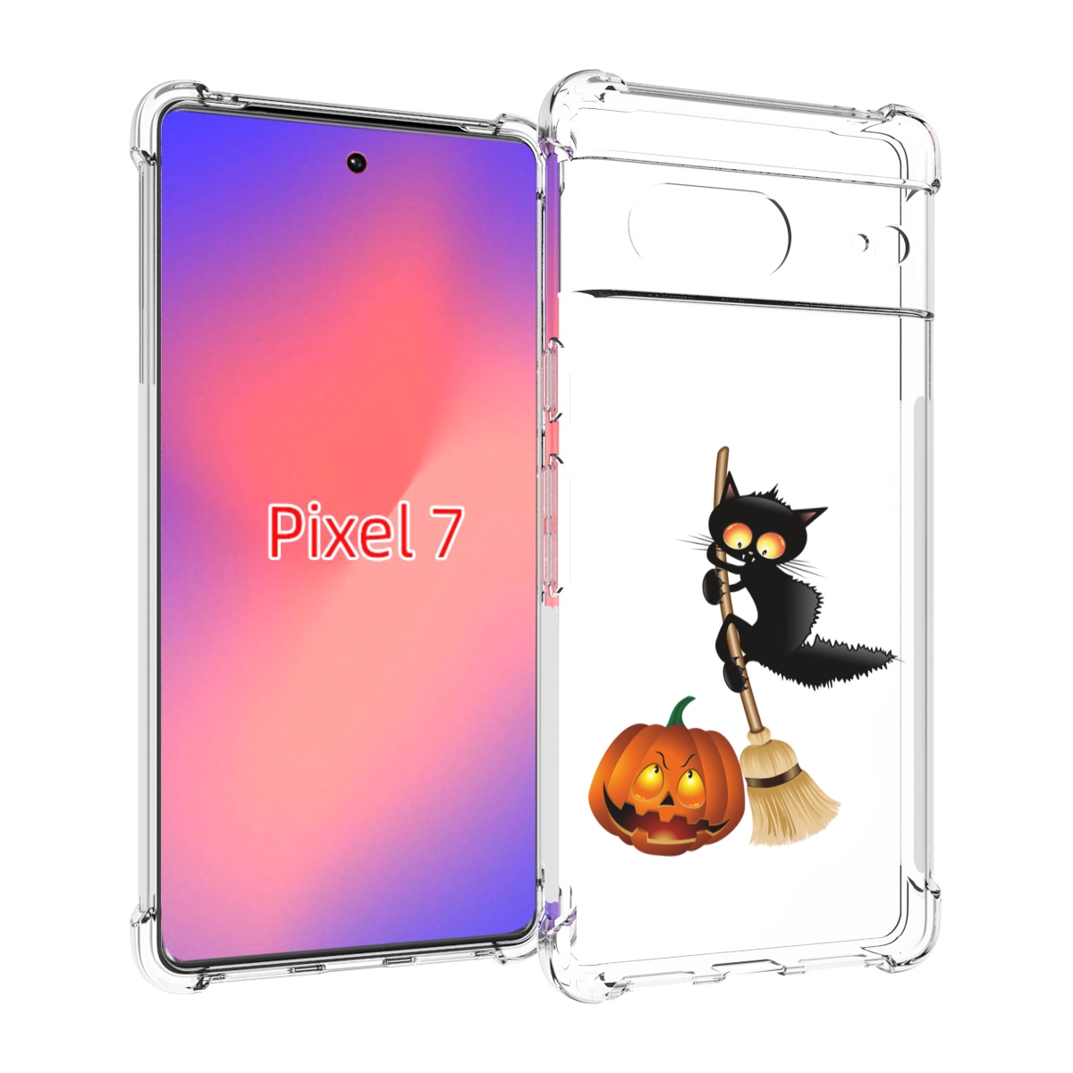 

Чехол Mypads Хэлуинский Котик Для Google Pixel 7, Прозрачный, Tocco