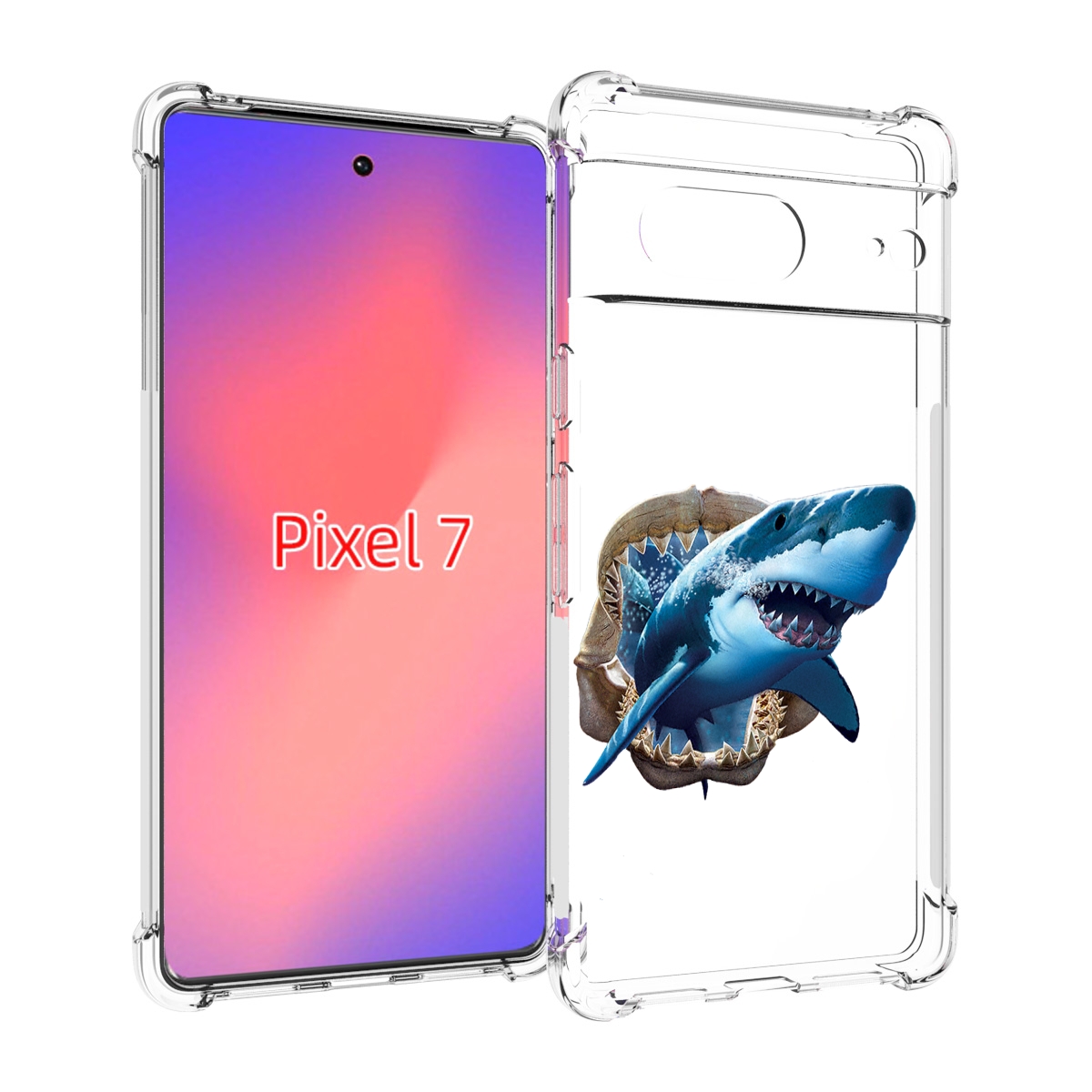 

Чехол Mypads Челюсти Для Google Pixel 7, Прозрачный, Tocco