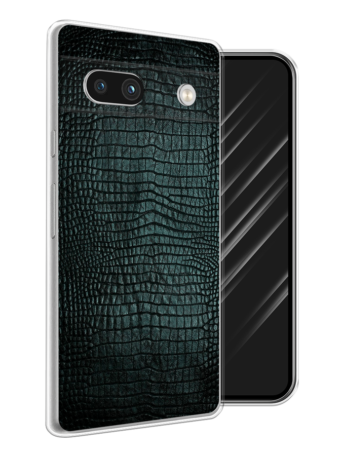 

Чехол Awog на Google Pixel 7A "Черная змея", Черный;серый;голубой, 271450-3