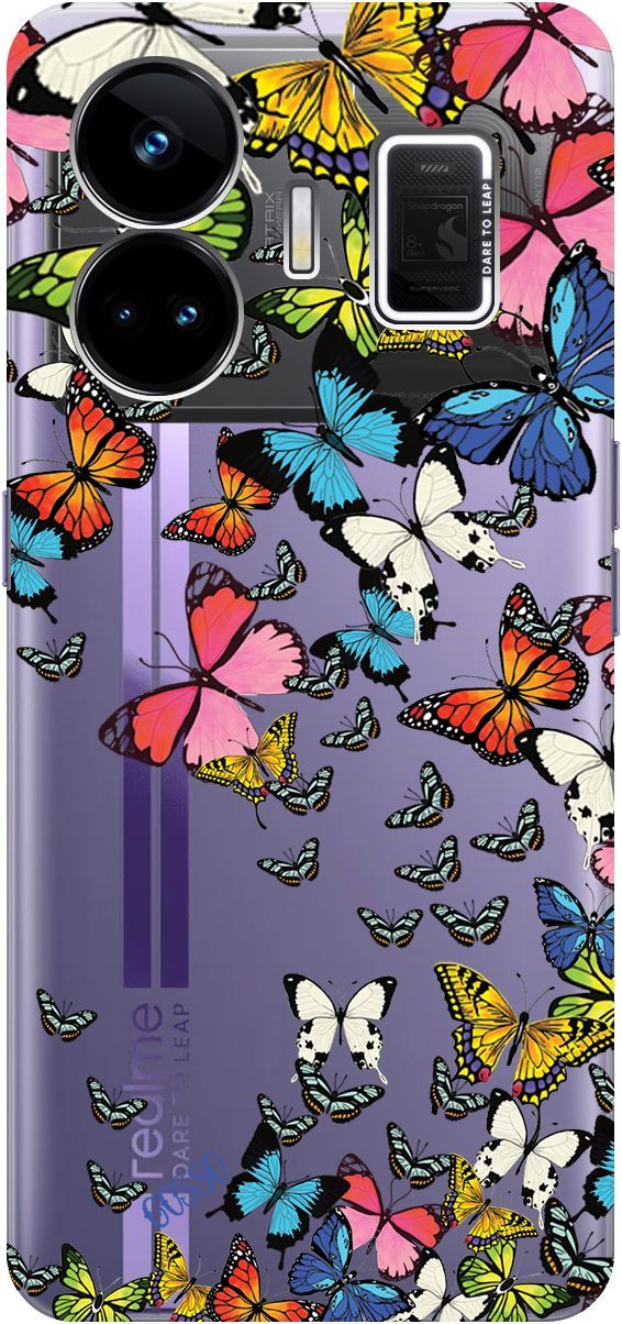 

Чехол на Realme GT Neo 5 "Magic Butterflies" прозрачный, Прозрачный;желтый, 158681