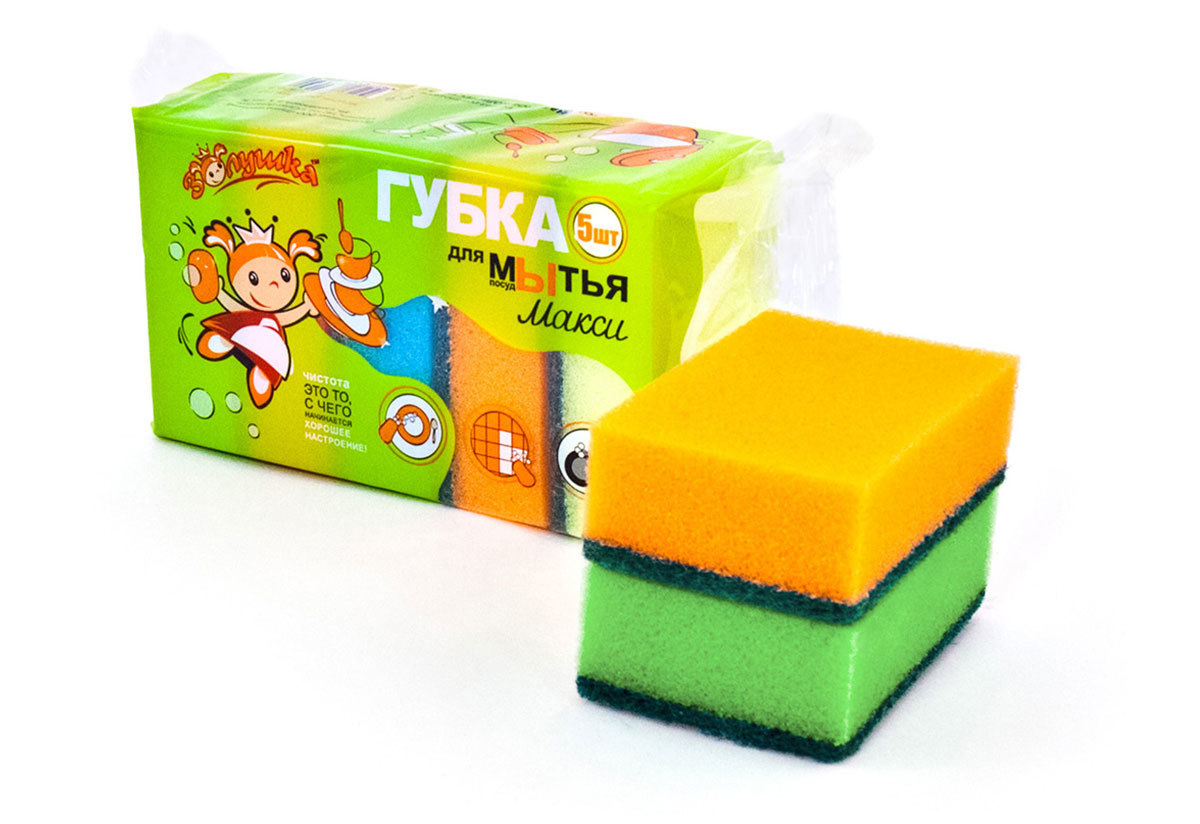 

Губка для посуды Золушка Трио, 3 шт, профилированная, Желтый;синий;голубой;зеленый