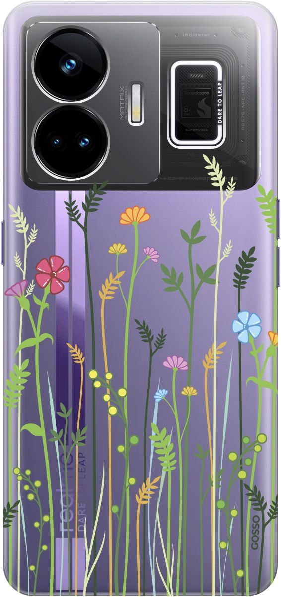 

Чехол на Realme GT Neo 5 "Flowers and Fern" прозрачный, Прозрачный;желтый, 158681