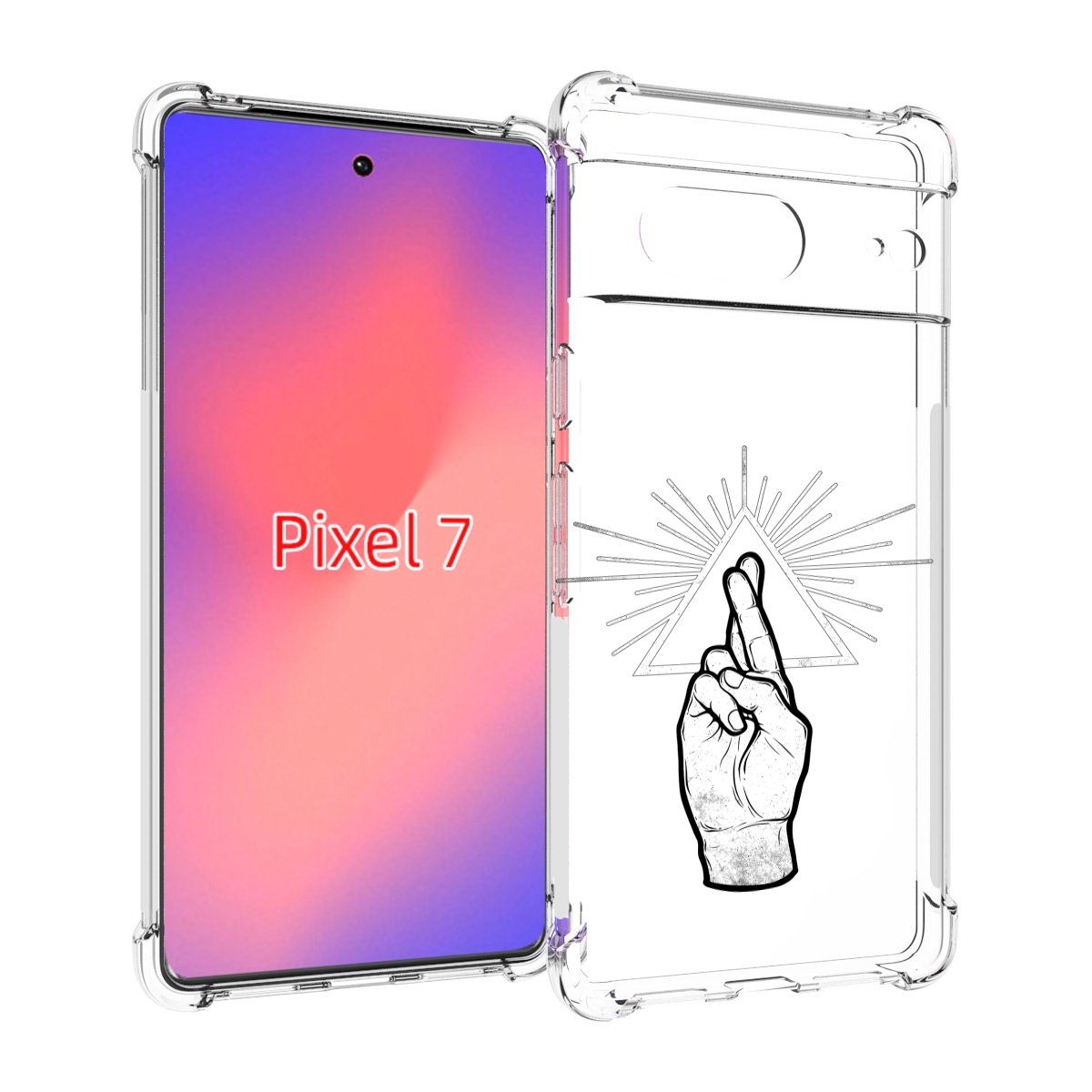 

Чехол Mypads Черно Белая Рука Для Google Pixel 7, Прозрачный, Tocco