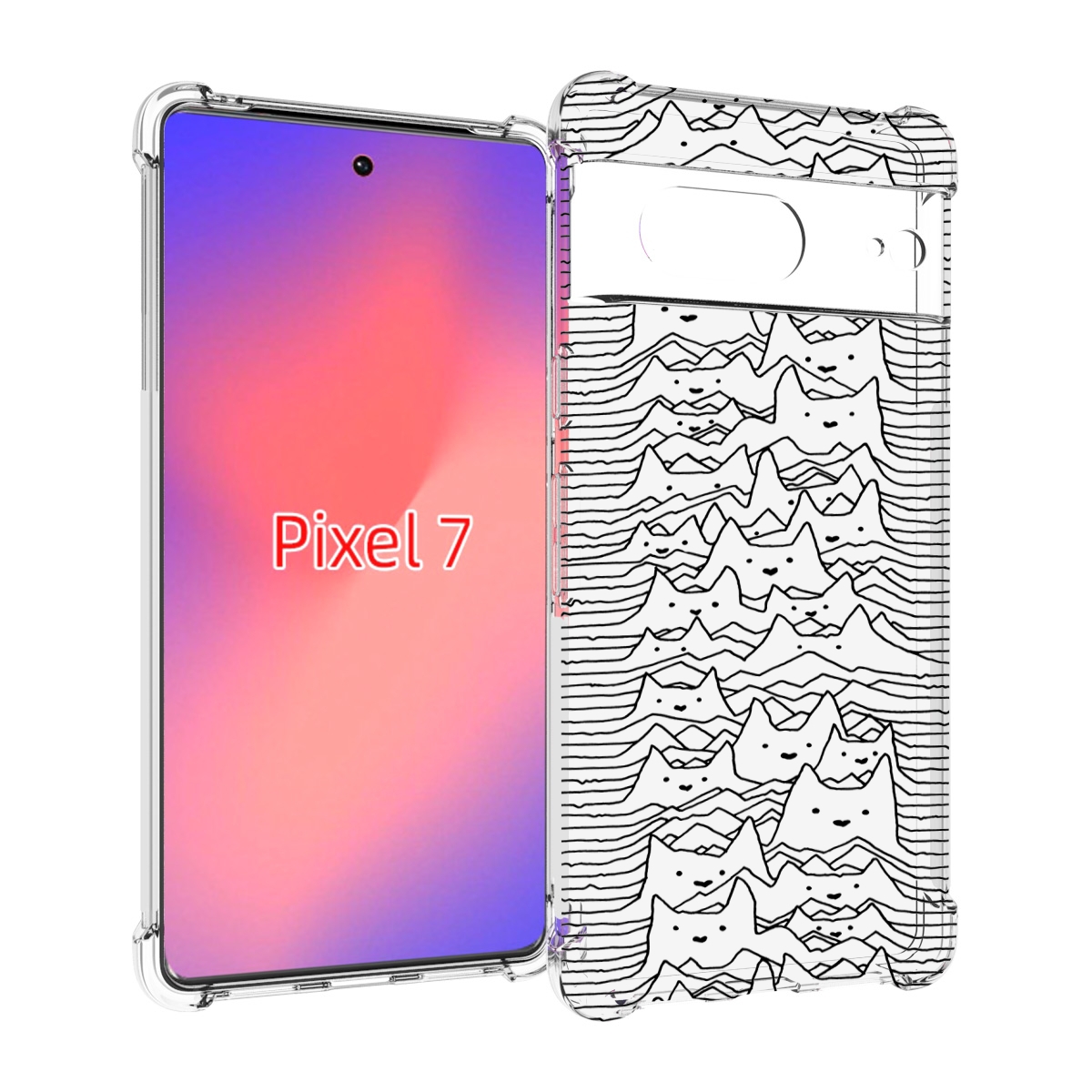 

Чехол Mypads Черно Белые Коты 3D Для Google Pixel 7, Прозрачный, Tocco