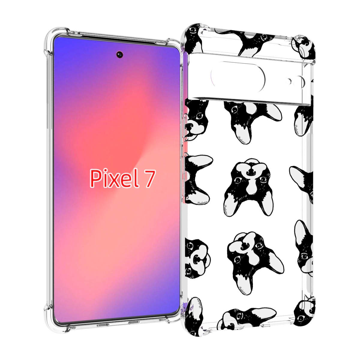 

Чехол Mypads Черно Белые Собачки Для Google Pixel 7, Прозрачный, Tocco