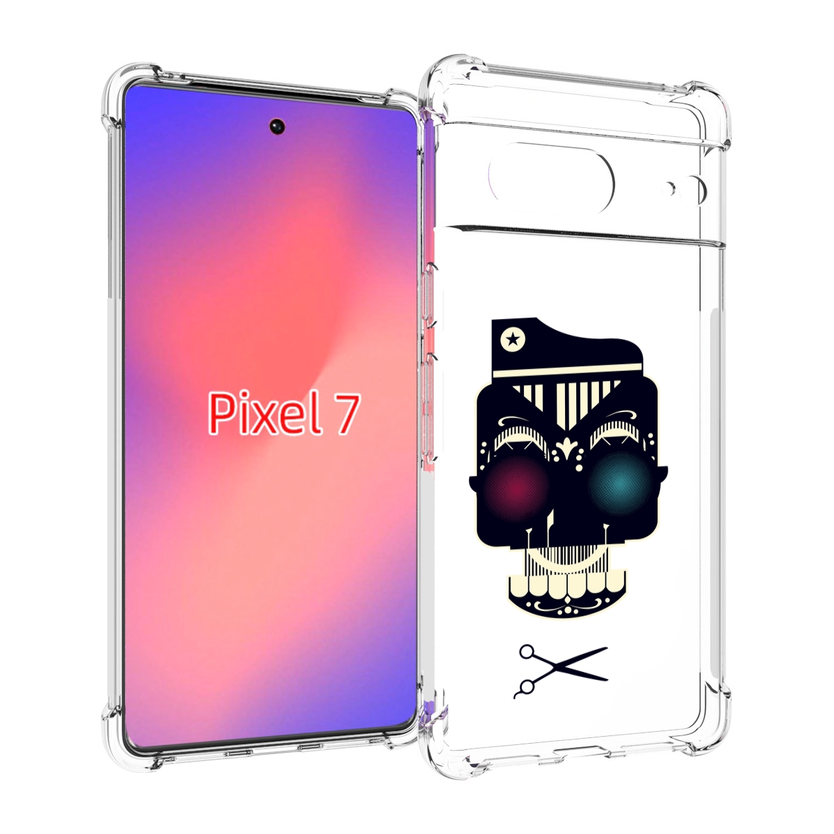

Чехол Mypads Черно Белый Скелет С Яркими Глазами Для Google Pixel 7, Прозрачный, Tocco