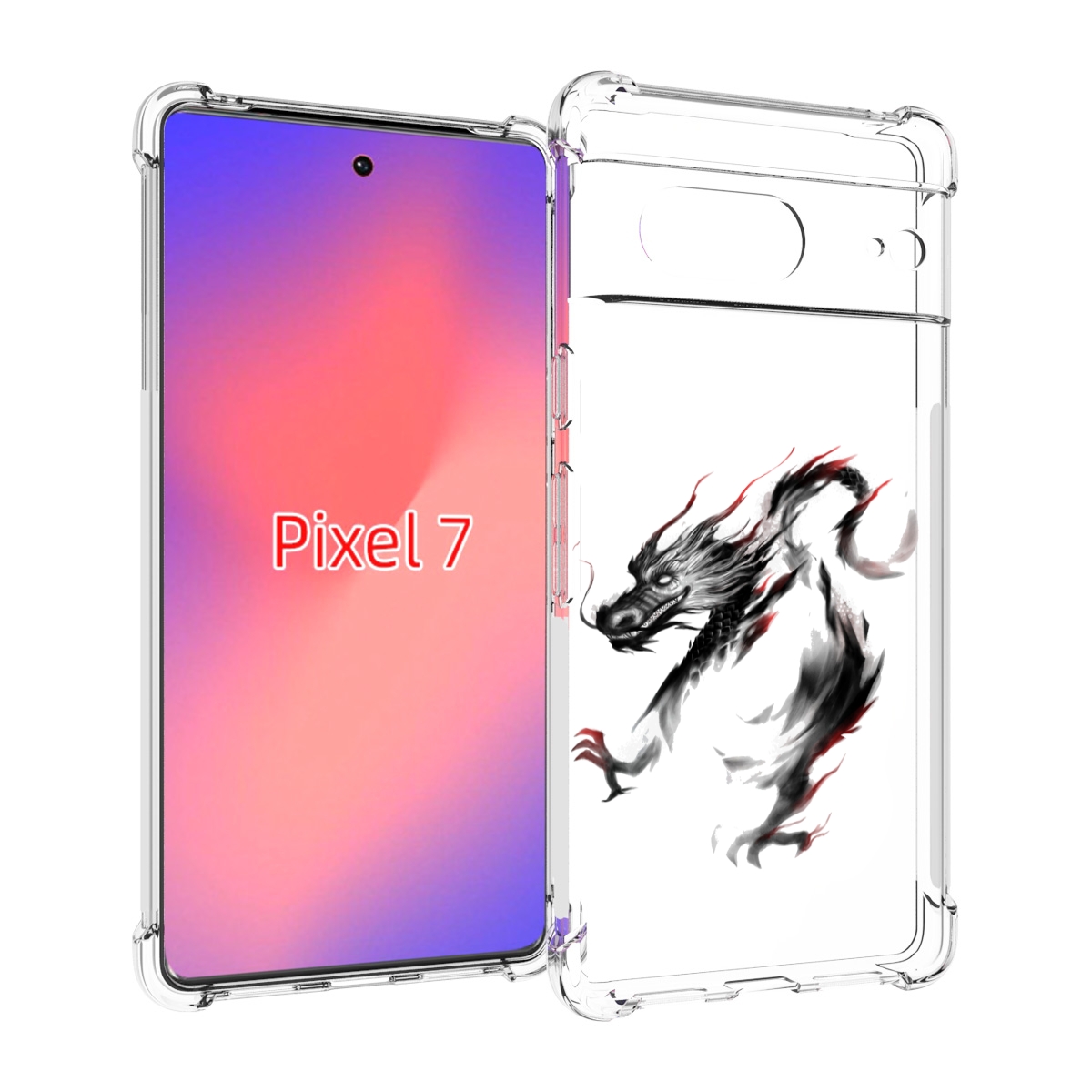 

Чехол Mypads Черный Дракон Для Google Pixel 7, Прозрачный, Tocco