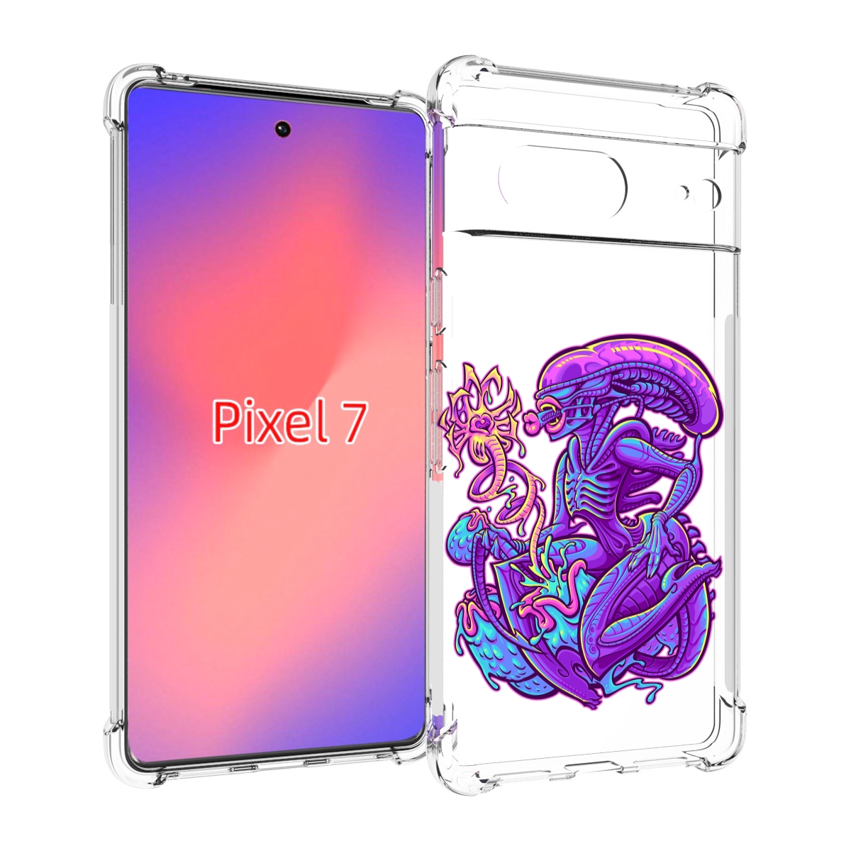 

Чехол Mypads Чужой Фиолетовый Цвет Для Google Pixel 7, Прозрачный, Tocco