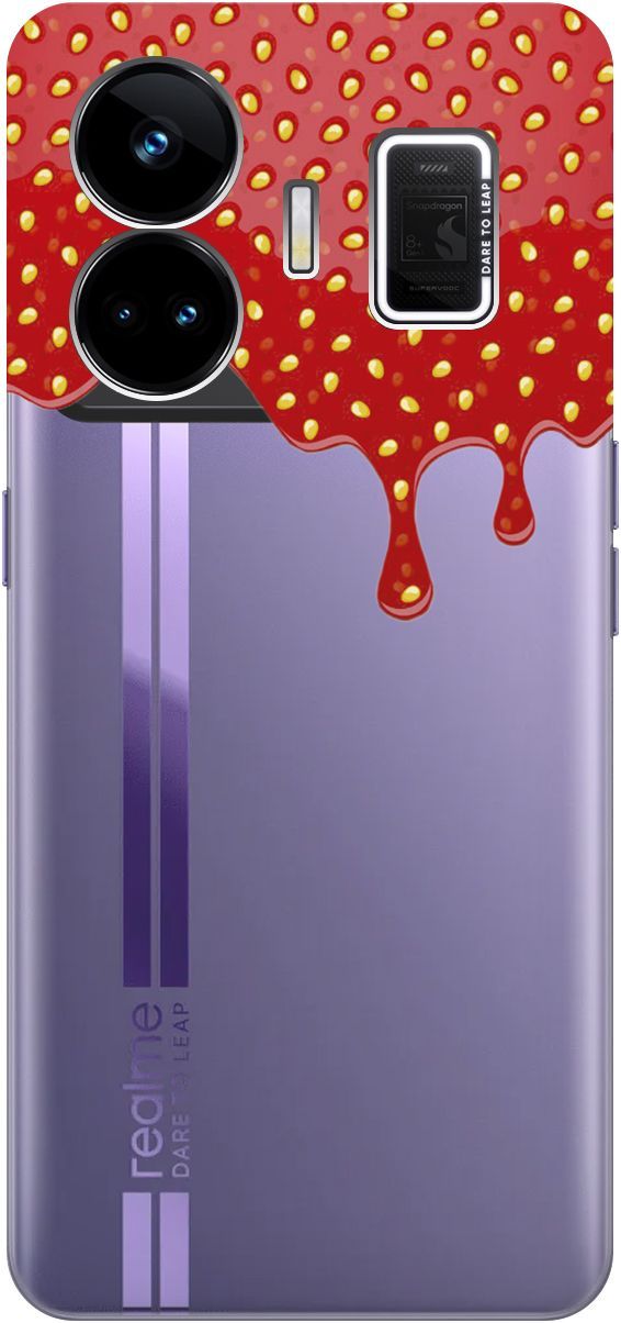 

Чехол на Realme GT Neo 5 "Jam" прозрачный, Прозрачный;красный, 158681