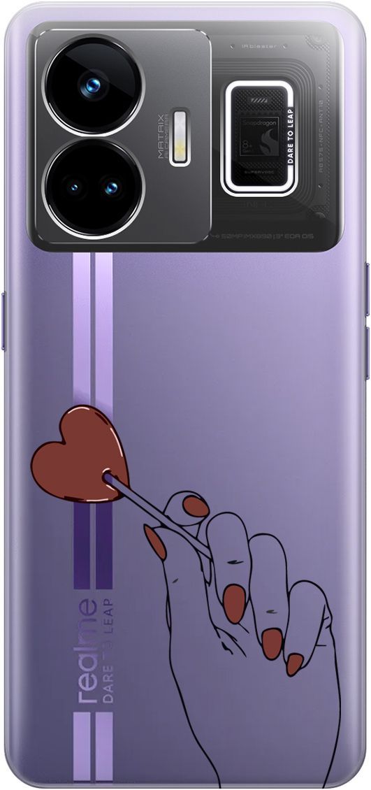 

Чехол на Realme GT Neo 5 "Heartbreaker" прозрачный, Прозрачный;красный, 158681