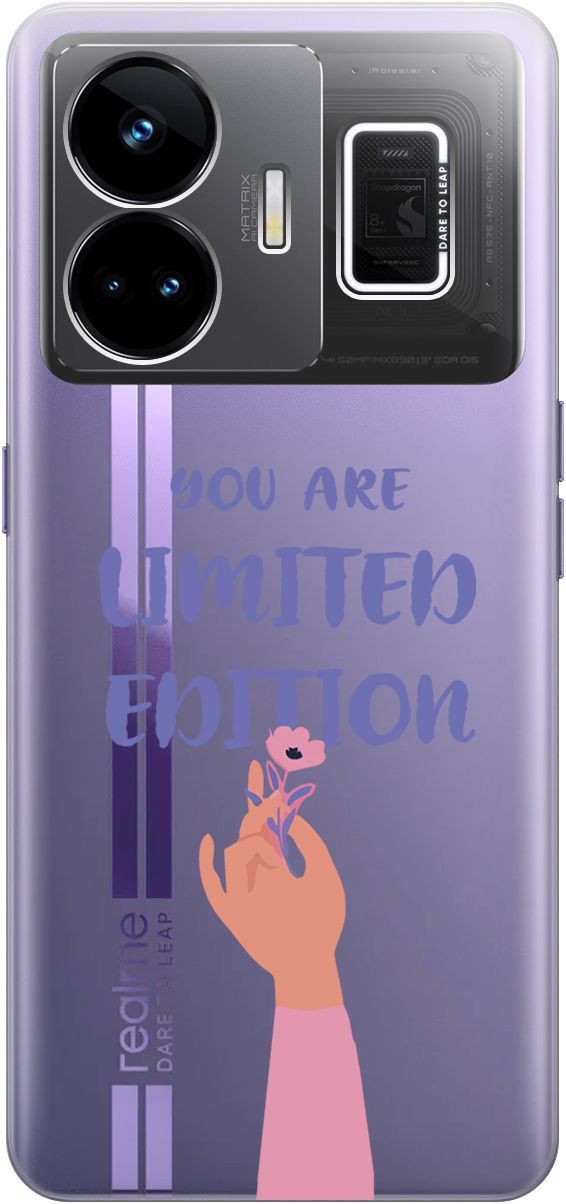 

Чехол на Realme GT Neo 5 "Limited Edition" прозрачный, Прозрачный;розовый, 158681