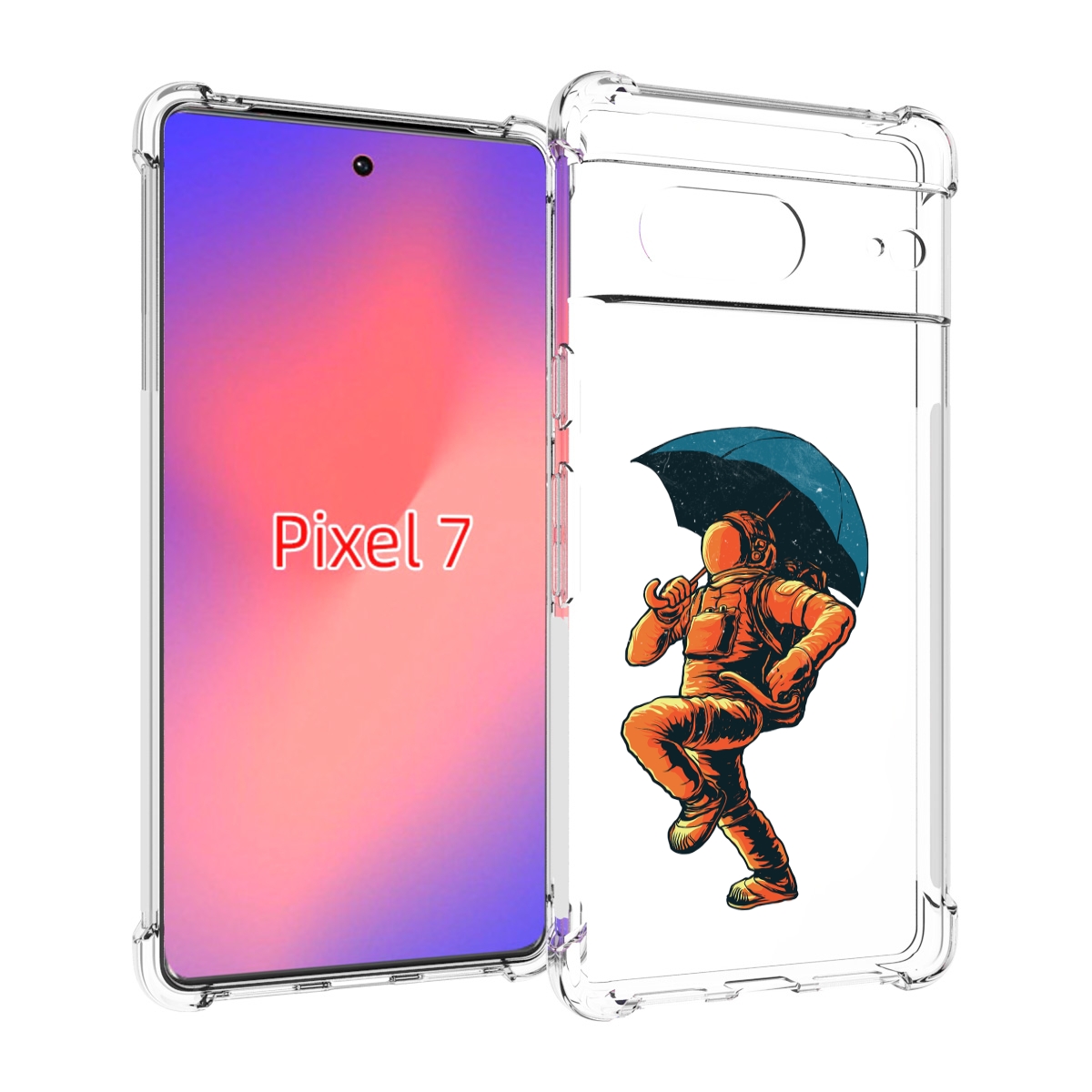 

Чехол Mypads Шагающий Космонавт С Зонтом Для Google Pixel 7, Прозрачный, Tocco