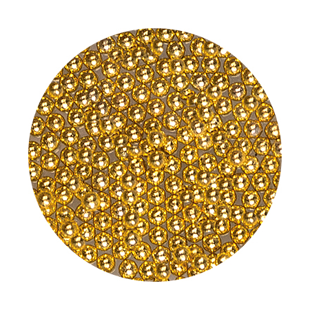 Бисер металлический IRISK professional в пакете 2 гр (03 Золото диаметр 0,8)
