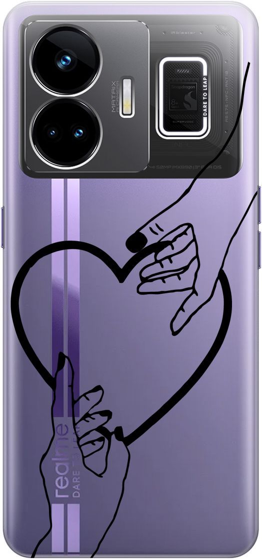 

Чехол на Realme GT Neo 5 "Hands" прозрачный, Прозрачный;черный, 158682
