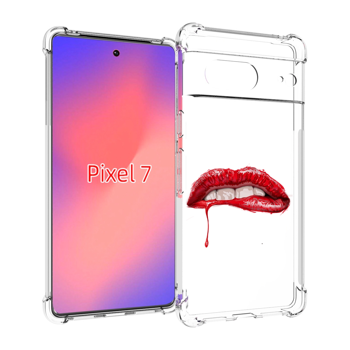 

Чехол Mypads Яркие Красные Губы Для Google Pixel 7, Прозрачный, Tocco