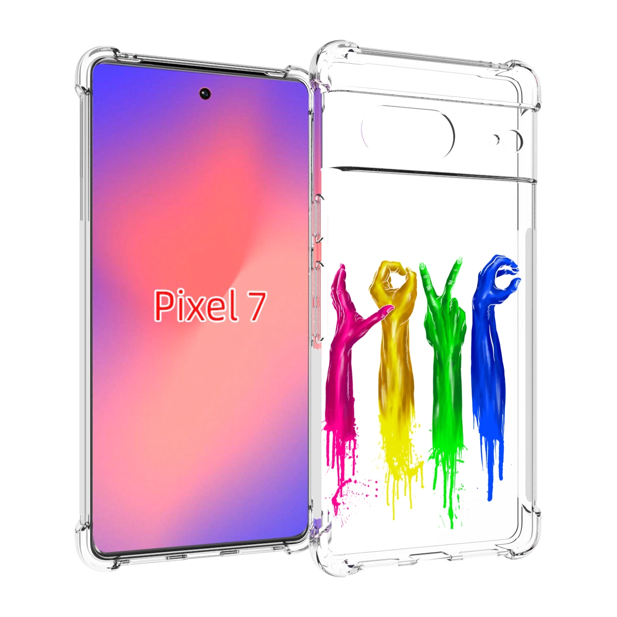 

Чехол Mypads Яркие Руки Love Для Google Pixel 7, Прозрачный, Tocco