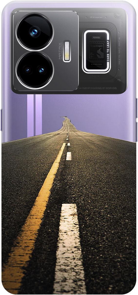 

Чехол на Realme GT Neo 5 "Road" прозрачный, Прозрачный;коричневый, 158682