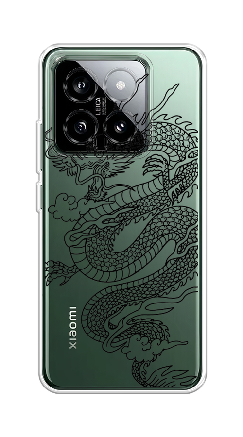 

Чехол на Xiaomi 14 "Большой китайский дракон", Черный;серый, 320350-1
