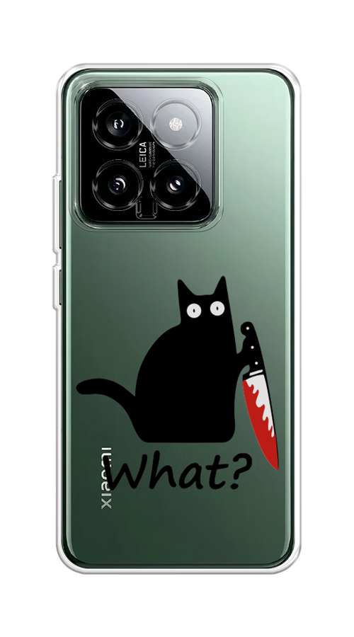 

Чехол на Xiaomi 14 "Котик с ножом", Черный;красный, 320350-1
