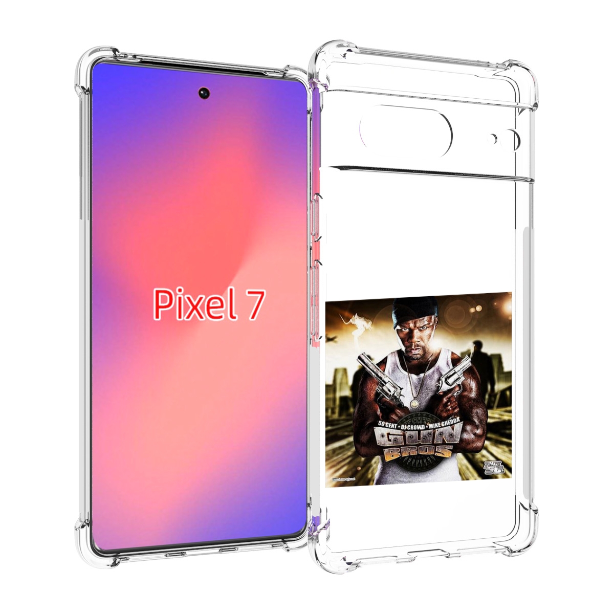 

Чехол Mypads 50 Cent - Gun Bros Для Google Pixel 7, Прозрачный, Tocco