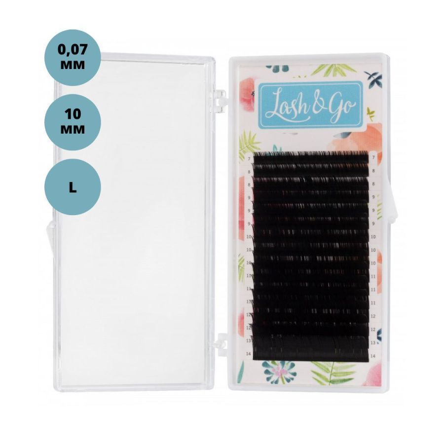 

Ресницы на ленте Lash&Go 16 линий 10 мм L 0,07 мм черный, kr-14308