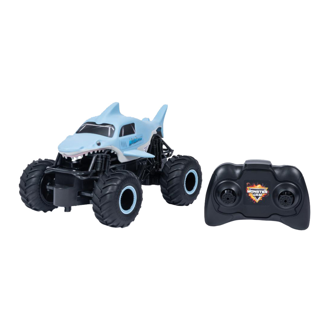 

Машина на радиоуправлении Monster Jam Rc Мегалодон, 1:24, голубой