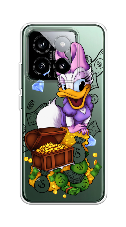 

Чехол на Xiaomi 14 "Rich Daisy Duck", Коричневый;белый;фиолетовый, 320350-1